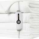 Heated Electric Blanket Full Size 72"x84" - Cozy Warm Flannel Heated Blanket with 4 Heating Levels & 10 Auto Off - Winter Comfort Heating Blanket, Sleep Aid Bedding, White