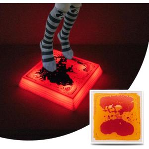 Art3d 1212 Inch Sensory Interactive Yellow-Red Liquid Motion Tiles for Toddlers Kids & Adult - Touch Sensitive 7 Color Changing Flooring Tile for Home Dcor, Indoor & Outdoor Activities, 1-Pack