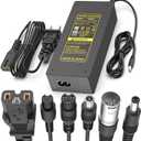 ETL Certified 42V 2A Electric Scooter & Hoverboard Fast Charger for 36V 10S Lithium Battery, Universal 7-in-1 ebike Replacement Plugs for Gotrax/Jetson/Razor/Ninebot/Segway,etc