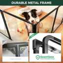 FXW AuraSpace Pro Acrylic & Wire Mesh Indoor Dog Playpen, 32" Height 8 Panels Metal Dog Pen for Small and Medium Dogs, Black Patented