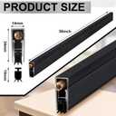 Yaocom 2 Pack 36" Automatic Door Sweep Aluminum Door Bottom Seal, Black