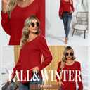 Ficerd Women's Puff Long Sleeve Tunic Tops Pleated Crew Neck Blouses Dressy Casual Loose Fit Fall and Winter Shirts (M)