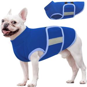 Nanaki Warm Fleece Dog Sweater Coat Jacket for Autumn Winter Early Spring,Adjustable Stretchy Reflective Dog Pullover Sweatshirts for Poodle Bulldogs Beagle Mini Schnauzer Clothes