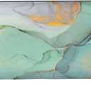 Marble Abstract Green Makeup Bag Organizer Small Cosmetic Bags Portable Travel Toiletry Bag With Handle Simple Accessories Storage Zipper Pouch For Women Girl