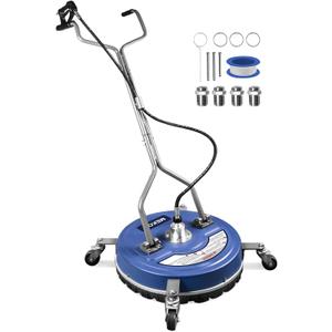 MEKOH Pressure Washer Surface Cleaner 20'', 4500PSI Power Washer Surface Cleaner Attachment with Wheels, Pressure Washer Accessory for Driveway Sidewalk Curb Deck Patio Cleaning, 3/8'' Quick-Connect