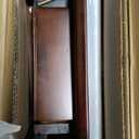 AFI, Mission Chair Side Table with Charging Station, Walnut