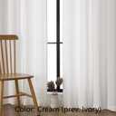 Chyhomenyc Light Filtering Curtains 72 Inch Length 2 Panels Set, Faux Linen Textured Soft Airy Privacy Yellowish Farmhouse Curtain Drapes for Living Room, Each 40Wx72L Inches, Creamprev, Ivory
