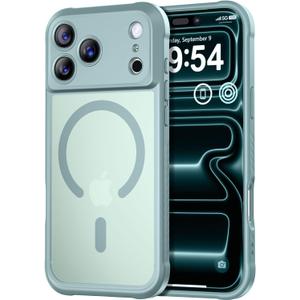 Thomo Magnetic for iPhone 17 Pro Case, [Compatible with Magsafe] [Full Camera Protection] Translucent Matte Military Grade Shockproof with Anti-Fingerprint Phone Cover 2025, Blue