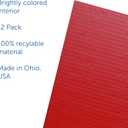 Flipside Products 12" Red and Green Display Boards for Christmas Crafting Projects, Holiday Event, Corrugated Study Carrels, Privacy Screens, Holiday, 24 Pack