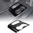 Gear Shift Panel Cover Trim for Honda Pilot 2016-2022/ Ridgeline 2020-2023/ Passport 2019-2023, ABS Automotive Center Consoles Cup Holder Cover Protector Sticker Accessories (Glossy Black)