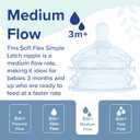 Dr. Talbot's Silicone Anti-Colic Bottle Replacement Nipples - Anti Colic Baby Bottle - Feeding Supplies for Newborn - (2-Pack) Medium Flow Soft Flex Replacement Nipples - 3+ Months