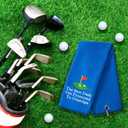 DYJYBMY The Best Dads Get Promoted to Grandpa Golf Towel with Clip Golf Ball Towel for Golf Course Exercise, Golf Gift for Men, Birthday Gifts for Golf Fan, Retired Gifts for Coworker