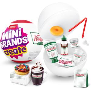 Mini Brands Create Krispy Kreme Create Series 1 Capsule by ZURU - Mini Collectibles Blind Packaging, DIY, Novelty, Resin Play, Mini Replica Food, NOT Edible, Collectors, 8+