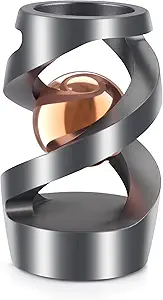 Upgraded Kinetic Desk Toys, Kinetic Spinning Desk Toy for Office for Adults, Quite Fidget Toys for Kids Teens, Desk Fidgets for Adults with ADHD (Grey Rose Gold)