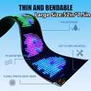 Devil Eyes Light for Windshield, 52in*7.5in Large Size DIY Programmable Flexible LED Display for Car Truck SUV Neon Sign Cool Accessories