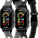 Bark Collar 2 Pack,Bark Collar for Large Medium Small Dogs 8-120lbs,Rechargeable Anti Bark Training Collar with 7 Adjustable Sensitivity, Barking Collar with Beep Vibration (Black)