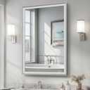 USHOWER 24x36 Inch Brushed Nickel Bathroom Mirrors for Over Sink