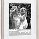 Yaetm 16x20 Picture Frame Matted to 11x14 Set of 2, 1.4" Wide Molding & Rustic White 16x20 Frames for Wall Gallery, Wall Mounting (2 pack, White)