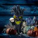 Halloween Tree Statue with Skull Head Decorations,Tree Skeleton Statues with Spook Lights for Holiday Decor,Halloween Decorations Indoor for Table Mantel Shelf Decor,Props Haunted Collectible Gifts (Black)