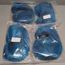 Suncalla 4 Pack Short Bob Blue Hair Wigs 12" Straight with Flat Bangs Cosplay Mardi Gras Party Wigs with Cap for Women