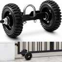 Rolling Fence Gate Wheel for Metal Wooden Fence Chain Link Farm Support Rubber Wheel Sliding Gate Kit and Adjustable Steel U Bolts(6 Inch)