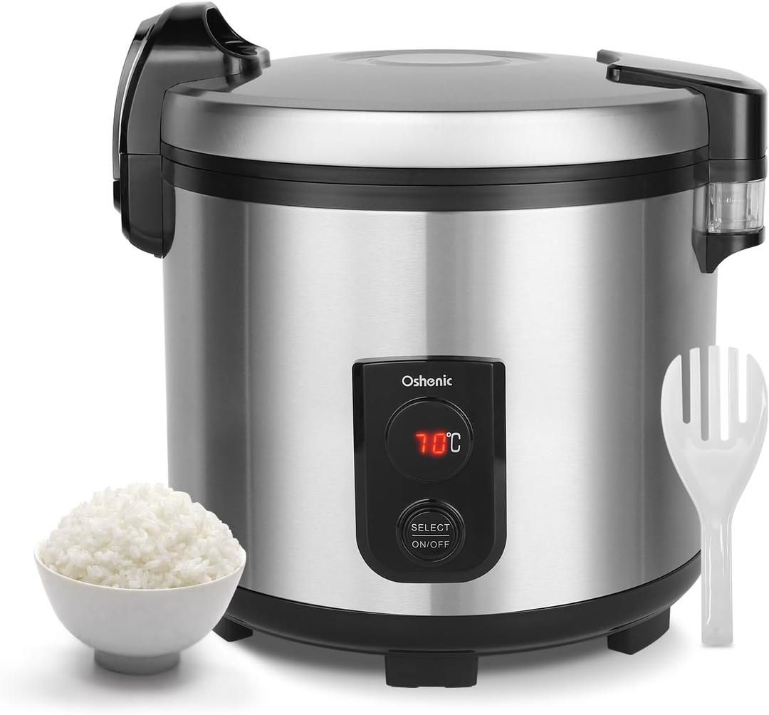 Commercial Rice Warmer,55 Raw/110 CUP Electric Rice Warmer,20L Portable Heavy Duty Food Warmer,122- 178 Adjustable Temperature Control Up to 24 Hours,Non-stick Inner Pot For Restaurant,Hotel