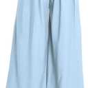 Women's High Waist Casual Wide Leg Palazzo Pants, Dress Pants for Women, Work Pants with Pockets for Women Office. (8, Light Blue)