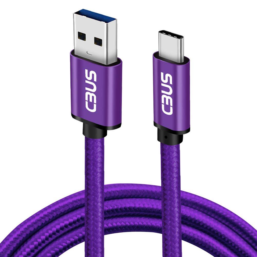 CBUS 6ft USB to USB C Cable Fast Charging Cord Type-C Compatible with iPhone 16/16e/15/Pro/Max/Plus, iPad 10, iPad Pro/Air/mini A17 Pro, mini 6 Heavy-Duty Braided (Purple)