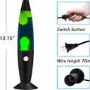 Vanful Green Magma Motion Lamp with Yellow Wax Flow in Blue Liquid for Kids Boys Girls Night Light for Home Room Office Decor Glitter Lamps Great Christmas Thanksgiving Day Present for Adults