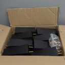 TURSTIN 16 Pack 5.7 Inch Furniture Legs Plastic Sofa Couch Legs Square Tapered Feet Sofa Legs with M8 TNuts Screws for Legs Sofas Chairs Cabinets Dressers Beds, Black