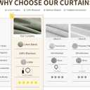 100% Blackout Sage Green Linen Curtains Pinch Pleated Green Blackout Curtains 84 Inches Long for Bedroom Living Room Memory Shaped Thermal Insulated Pinch Pleat Drapes with Hooks Rings Clips 7FT