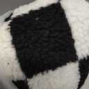 JOJUSIS Decorative Throw Pillow Covers Luxury Style Checkerboard Pattern Cushion Case Super Soft Faux Fur Wool Pillowcases for Couch Bedroom Pack of 2 (Black, 20 x 20-Inch)