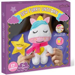 Fur Sewing Kit for Children, Sew Your Own Unicorn Toy Kids' Craft Kit - Sewing Kit for Kids, Learn to Sew & Play