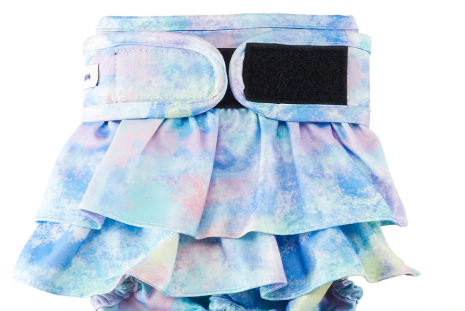 Reusable Dog Diapers Female Washable, Premium Doggie Diaper for Dogs, Pack of 3, Highly Absorbent Small Dog Diaper for Heat, Incontinence and Puppy Training(S) Multi Color Tie Dye