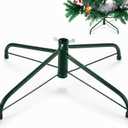 Roowest Folding Christmas Tree Stand Artificial Xmas Tree Base Holder Replacement Metal Tree Base for Artificial Christmas Tree(Green, 20 Inch)