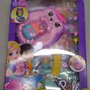 Polly Pocket 2-in-1 Travel Toy with 2 Micro Dolls and 16 Accessories, Hedgehog Purse Playset with Pet Theme