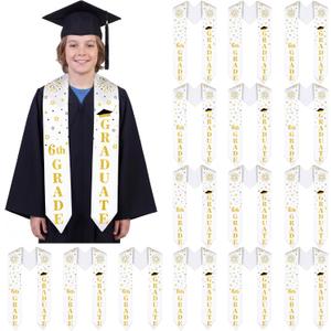 16 Pcs 6th Grade Graduation Stole Class of 2026 for Kids Gift Elementary Graduation Sash Decor for Students Boys Girls