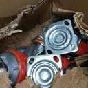 4000 lb Capacity Industrial Caster Wheels with Polyurethane & Cast Iron, Swivel Plate Casters for Platform Trucks, U-Boat Carts, Military Equipment (2 Brake &2 Swivel)