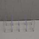 Lemical Clear Acrylic File Sorter 1 Pack Handbag Clutch Purse Organizer Acrylic Shelf Divider Drawer Organizers for Clothes Pouch Notebooks Stand Bookshelf Cooking Utensil (1Pack-4Sections)