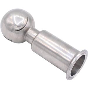 DERNORD Rotary Spray Ball Clamp Type CIP Tank Cleaning Ball 360 Spray Pattern, Stainless Steel 304 (1.5" Tri Clamp Connection)