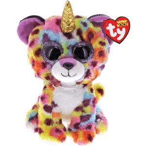 TY 36284 15 cm Giselle Leopard W/Horn-Beanie BOOS, Multicolored, One Size