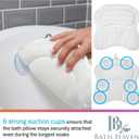 Bath Pillow Bathtub Pillow Back Neck Support Pillow, Spa Cushion for Tub, Relaxing Headrest Bath Pillow, Portable Washable Bathtub Accessories with 3D Air Mesh Thick Soft Bath Pillow (Deluxe)