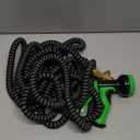 50 ft Expandable Garden Hose w/10 Functions Spray Nozzle, Water Hoses with 3/4" Solid Brass Connector, Flexible Lightweight Hose Expanding Water Pipe for Car Washing, Gardening