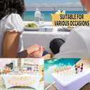 2 Pack 6FT Spandex Table Cover, Wrinkle-Free Reusable Rectangle Tablecloths, Washable Spandex Tablecloths, Elastic Table Cover for Banquet, Wedding, Festival,Parties, Black, 72"30"30"