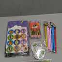 122 Pcs Hero Party Favors with Slap Bracelets,Punch Balloons,Stickers,Button Pin Badges,Notepads,Pen,Finger Lights for Themed Goody Bag Stuffer Class Prize