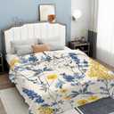 Vintage Wildflower Blanket Gfits for Women Men Kids Botanical Throw Blankets Soft Lightweight for Home Decor Couch Bed Sofa 40x50 Inches