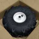 11x4.00-4" Tubeless Tiller Tire and Wheel, 3/4" Axle Size, 3-1/8" Centered Hub, Agriculture Super Lug Tractor & Trencher Tire, Compatible with Craftsman & Troy-Bilt Tiller, 1 Pack
