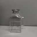 1 Gallon Square Glass Pitcher with Lid and Spout, Borosilicate Glass Carafe for Hot/Cold Drink, Water Pitchers with Handle for Fridge, Extra Large Jug for Iced Tea, Coffee, Juice, Beverage