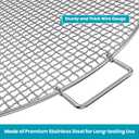 Stanbroil Fire Pit Cooking Grill Grate - Outdoor Round BBQ Campfire Grill Grid - Camping Cookware - Stainless Steel, 24 Inch