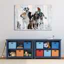Artsbay Dog Wall Art Animal Painting Pictures Cat Wall Decor for Living Room 24x36inches